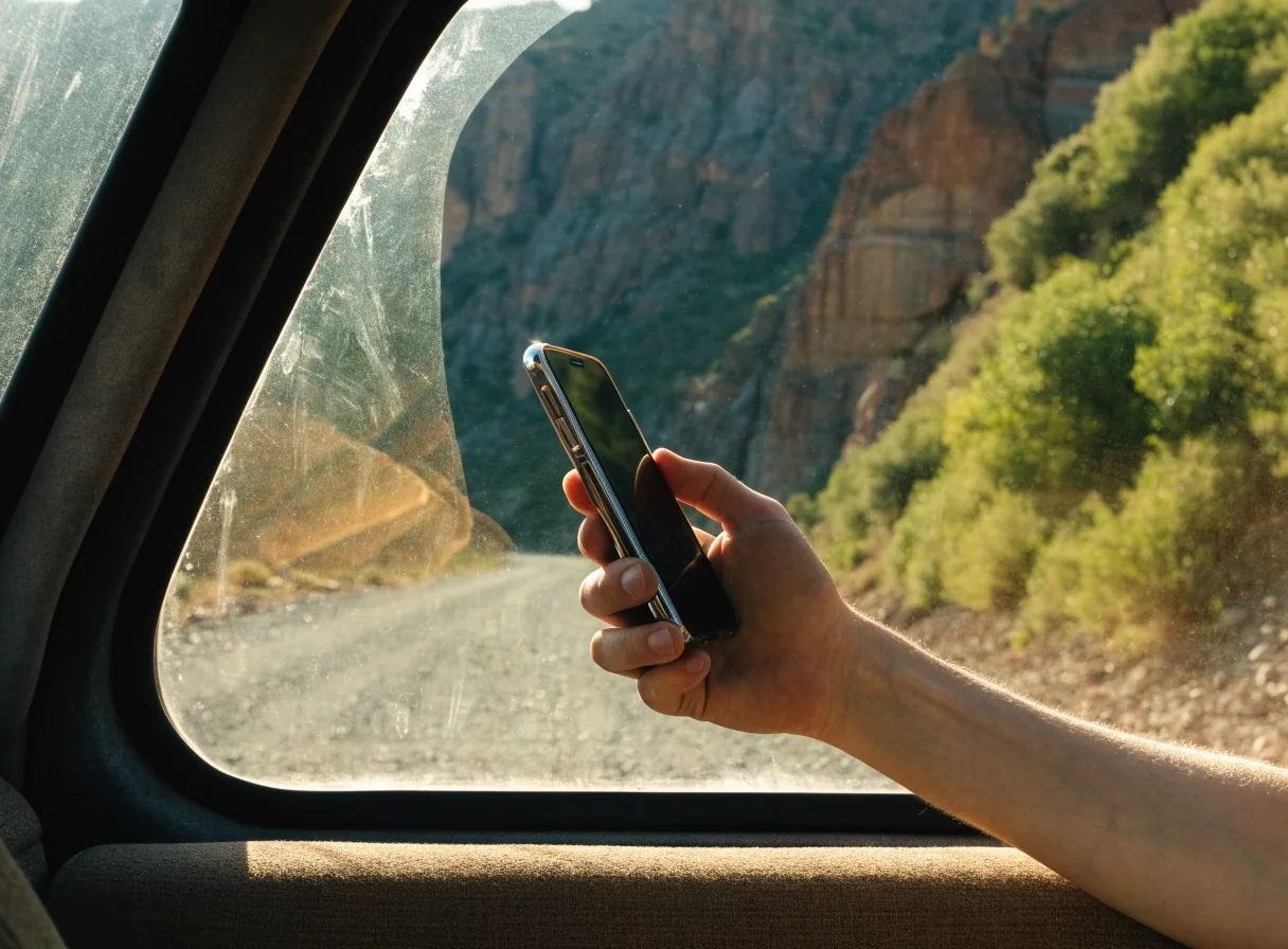 Pistă de pietriș între dealuri stâncoase din zonele rurale ale Omanului